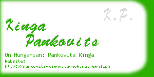 kinga pankovits business card
